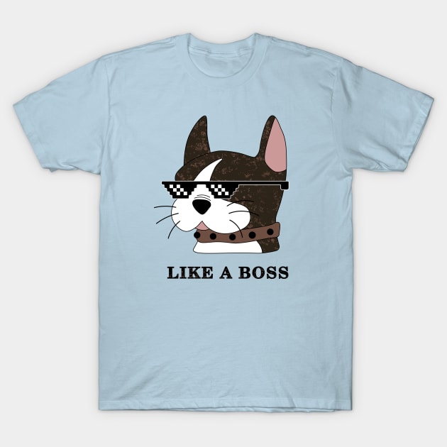 Like a boss terrier T-Shirt by LizaAdler